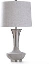 Two Tone Metal Silver and Concrete Genie Table Lamp - Dante