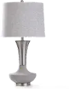 Two Tone Metal Silver and Concrete Genie Table Lamp - Dante