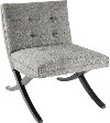 Mid Century Modern Gray Upholstered Accent Chair - Wynn