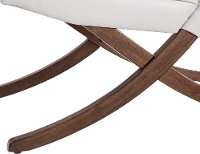 Mid Century Modern White Faux Leather Accent Chair - Wynn-6