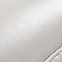 Mid Century Modern White Faux Leather Accent Chair - Wynn-8