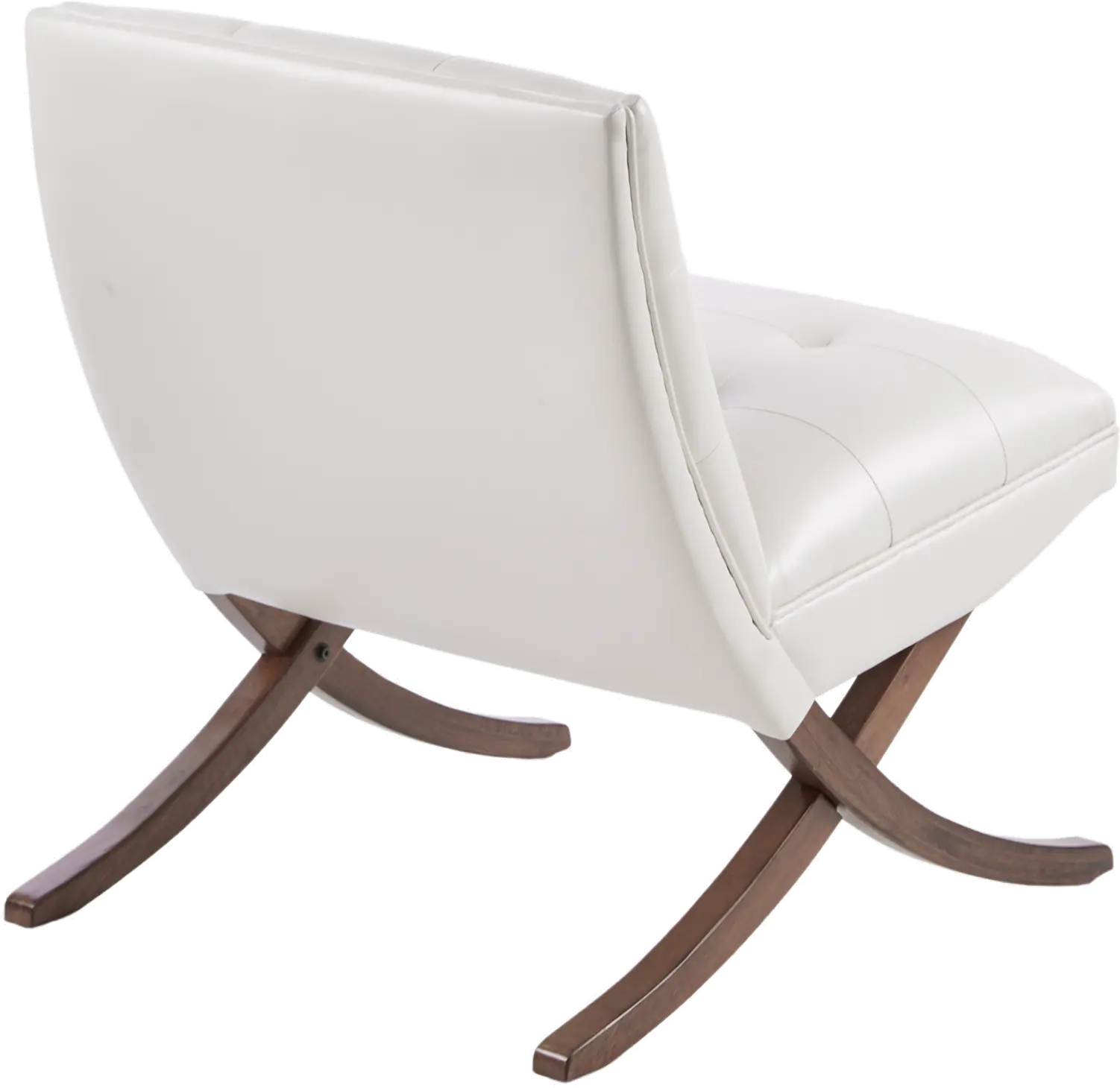 Wynn Mid Century Modern White Accent Chair-5