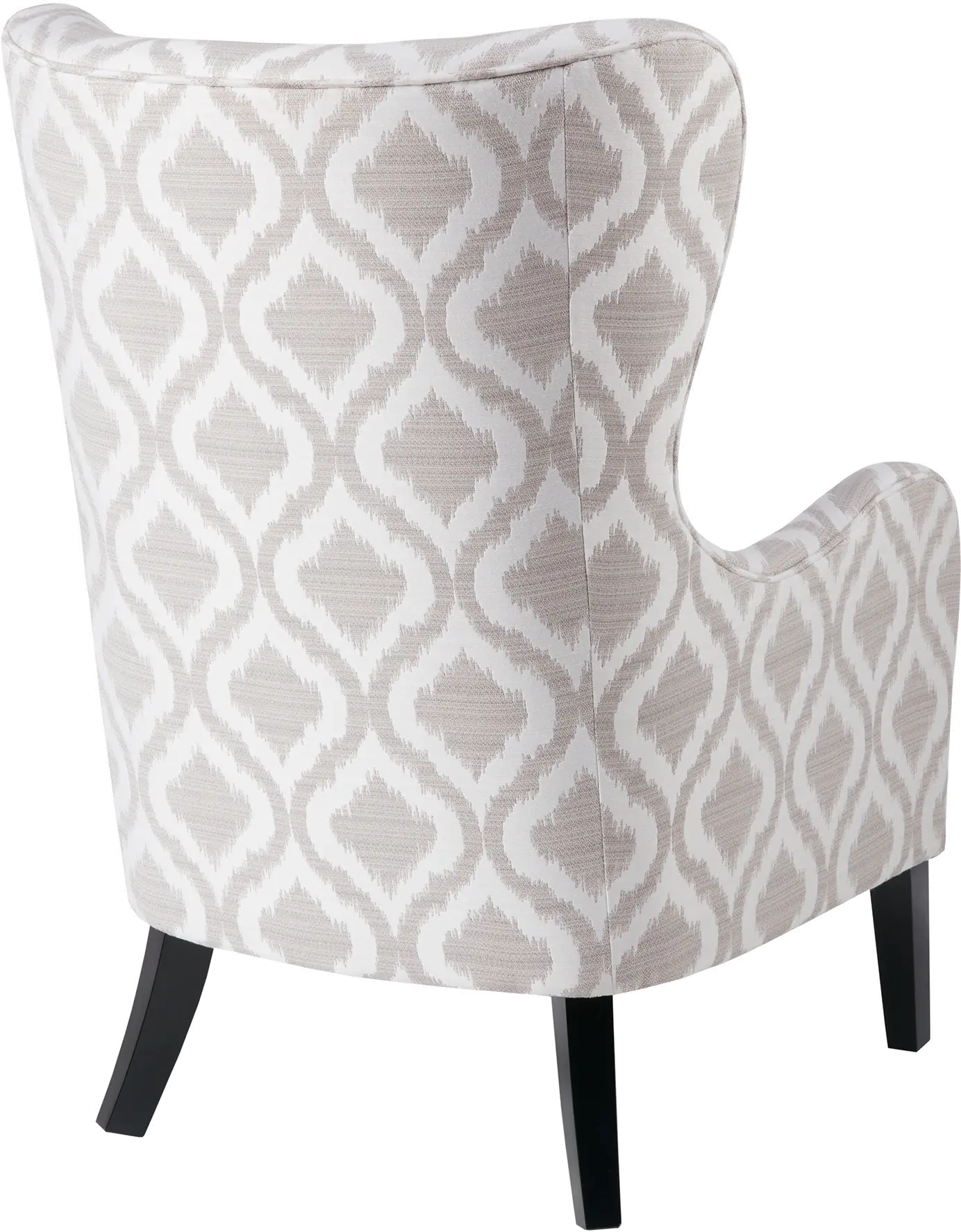 Arianna Modern Gray and White Swoop Wing Accent Chair-3