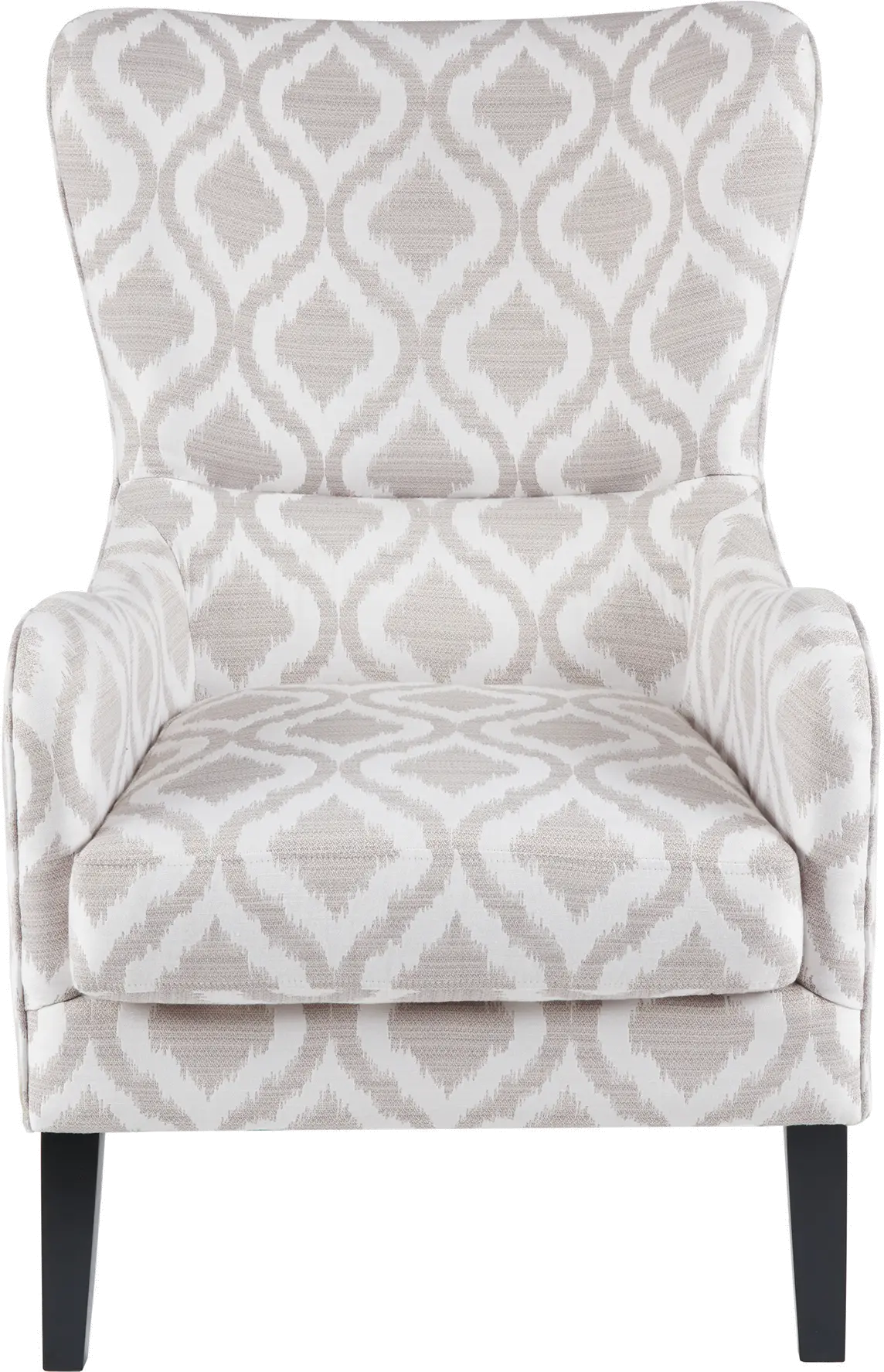 Arianna Modern Gray and White Swoop Wing Accent Chair-4