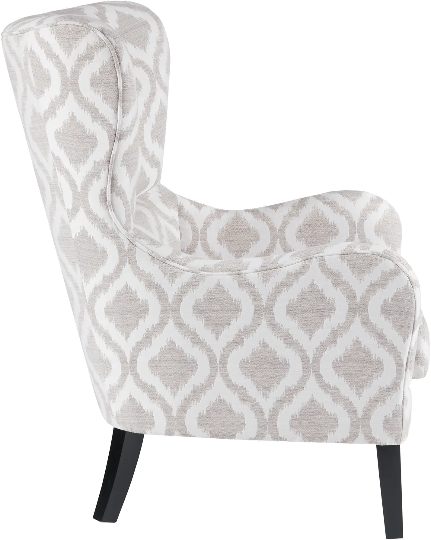 Arianna Modern Gray and White Swoop Wing Accent Chair-5
