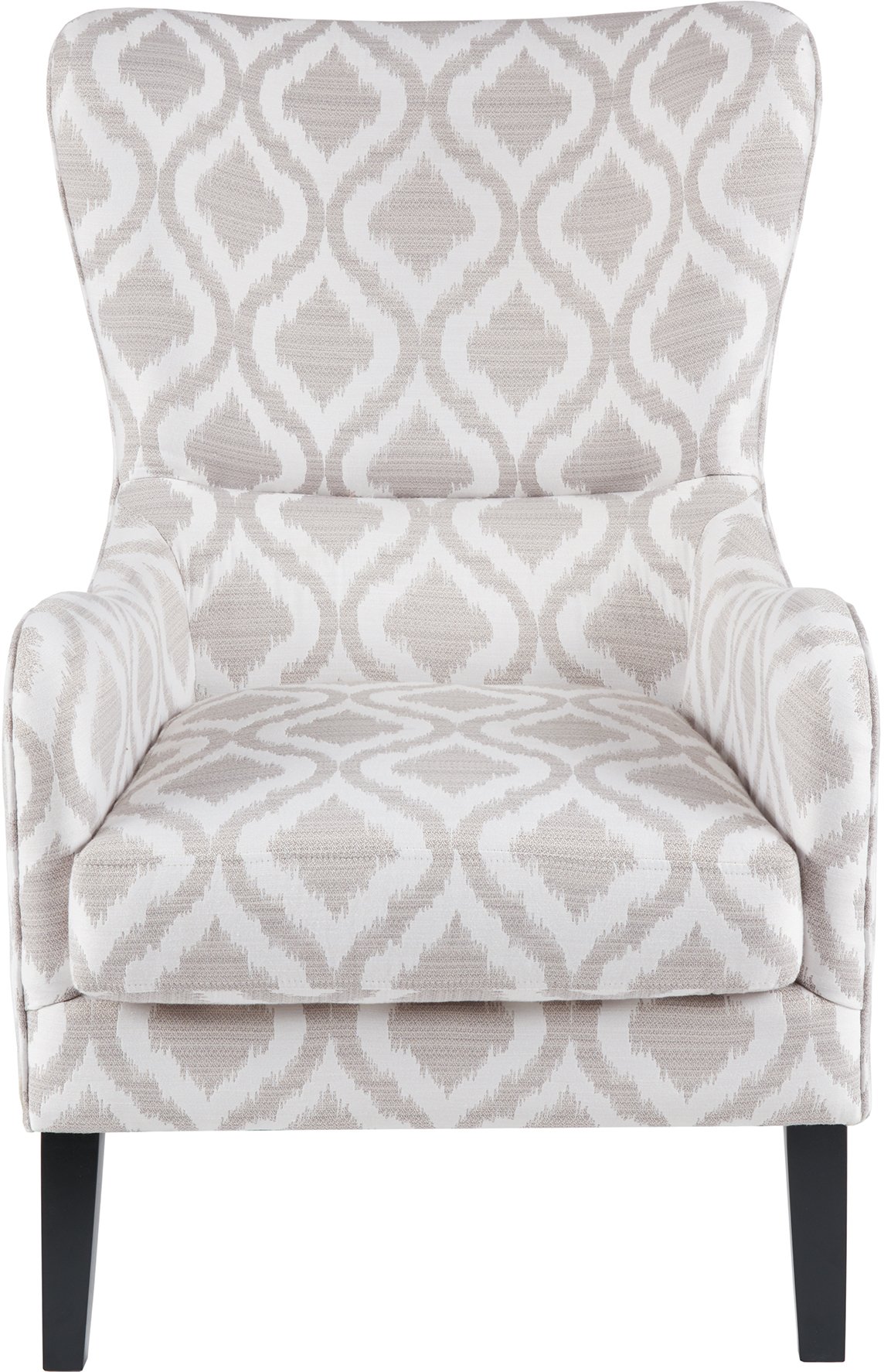 Modern Gray and White Swoop Wing Accent Chair - Arianna-4