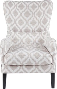 Modern Gray and White Swoop Wing Accent Chair - Arianna-4
