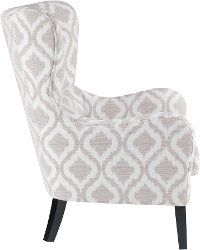 Modern Gray and White Swoop Wing Accent Chair - Arianna-5