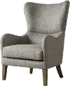 Arianna Gray Swoop Wing Accent Chair