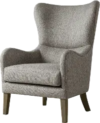 Modern Gray Swoop Wing Accent Chair - Arianna