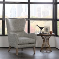 Modern Gray Swoop Wing Accent Chair - Arianna-2