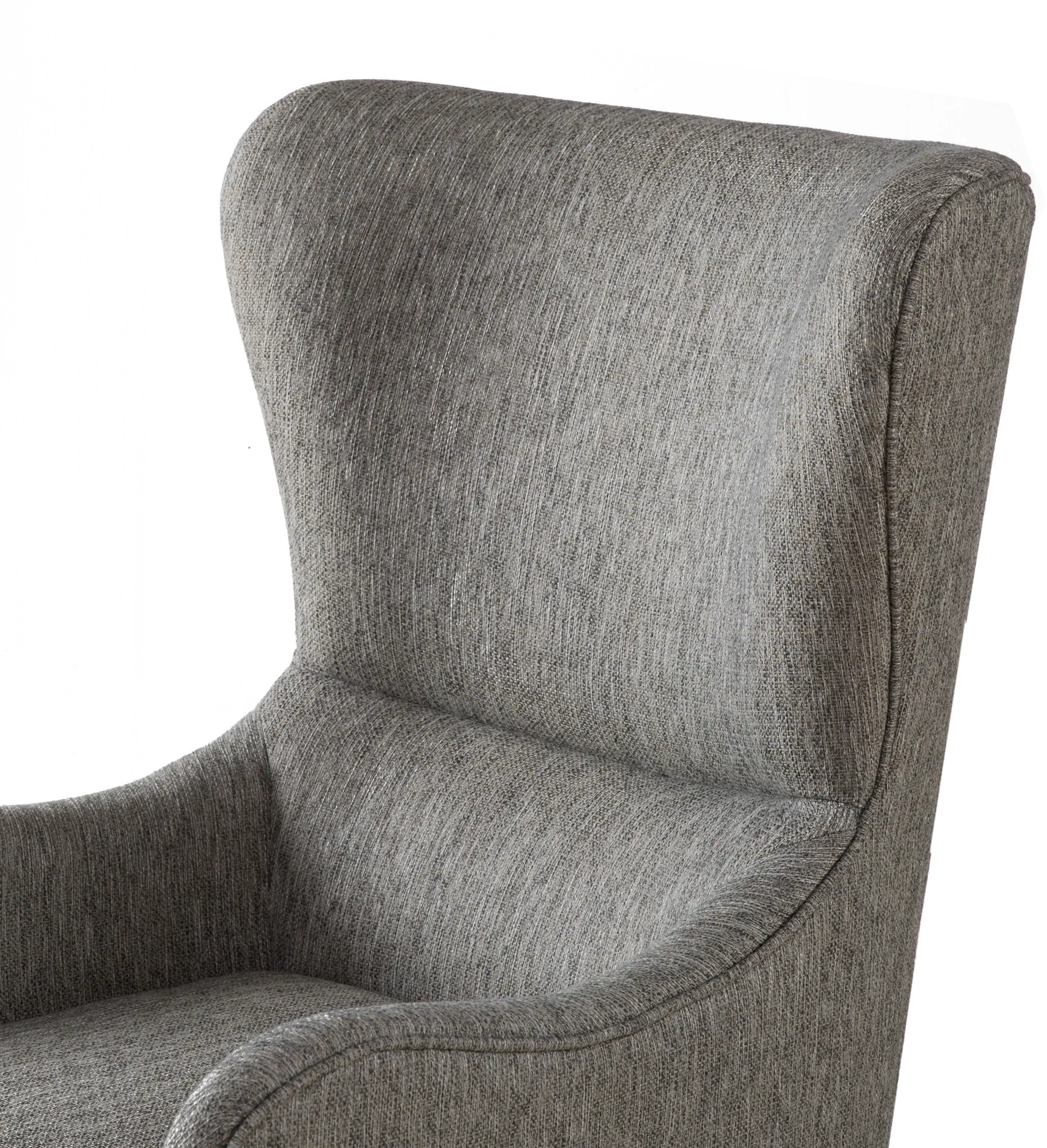 Modern Gray Swoop Wing Accent Chair - Arianna-5