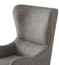 Modern Gray Swoop Wing Accent Chair - Arianna-5