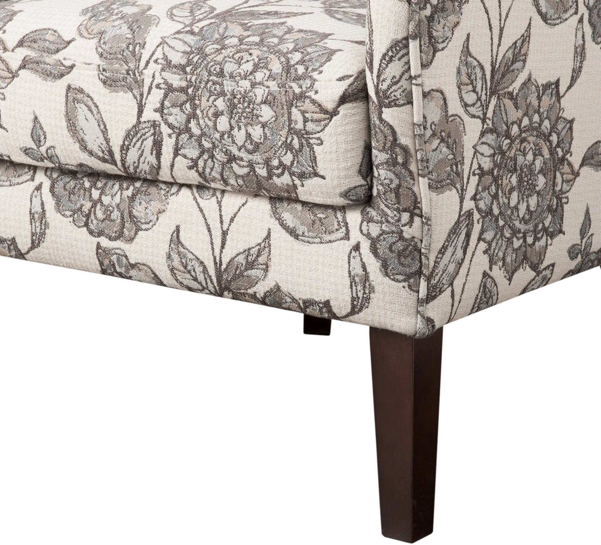 Arianna Modern Multi Gray Patterned Swoop Wing Accent Chair-3