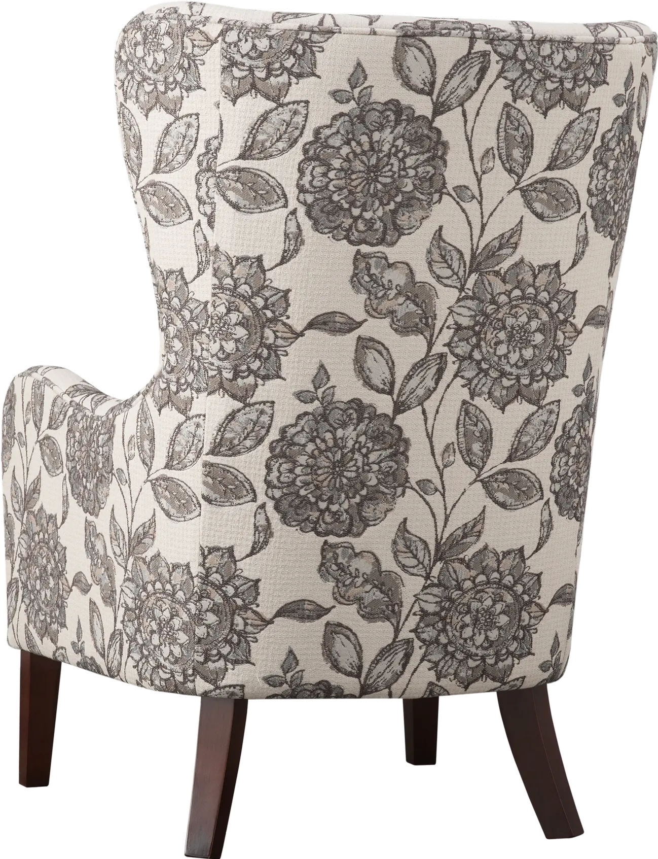 Arianna Modern Multi Gray Patterned Swoop Wing Accent Chair-5