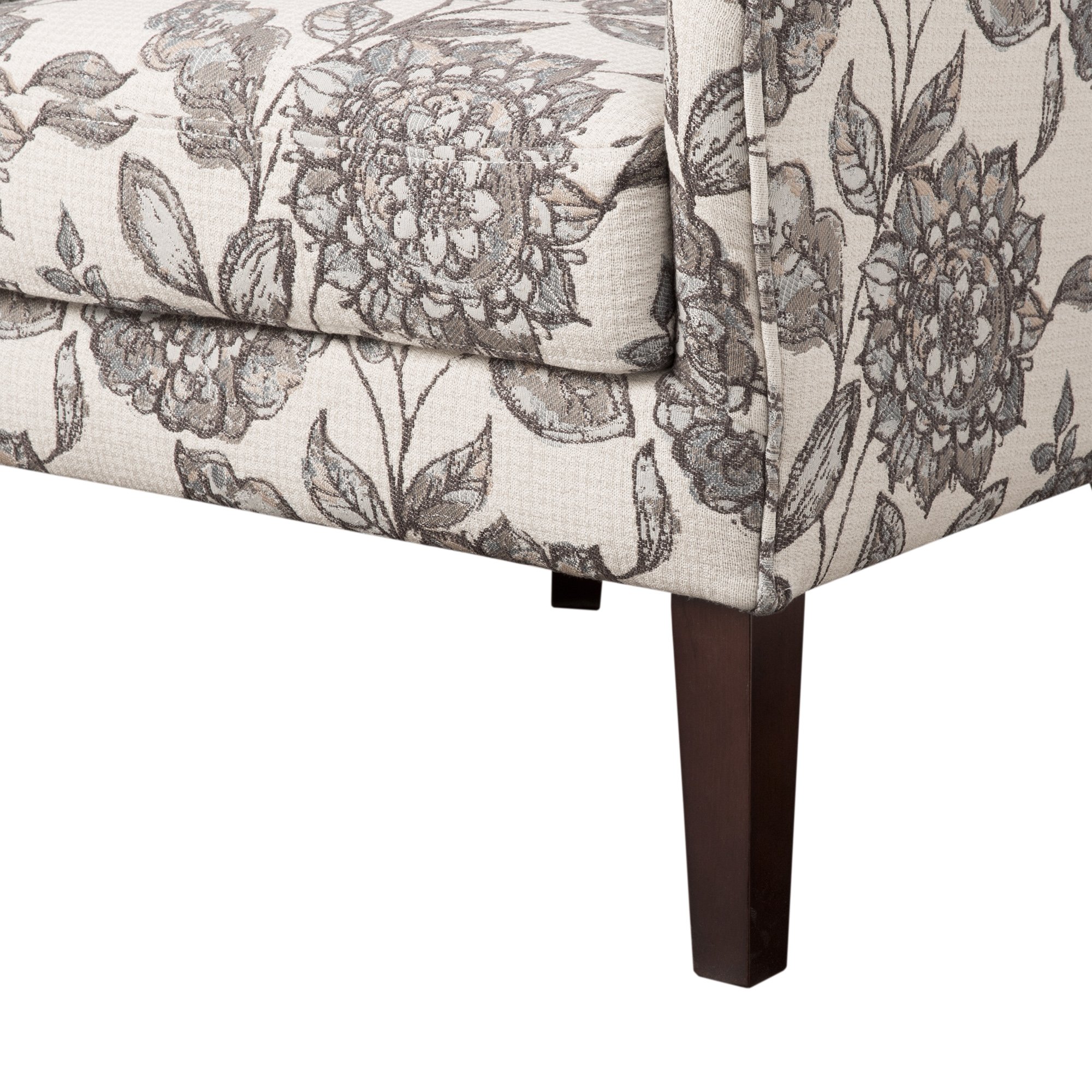 Modern Multi Gray Patterned Swoop Wing Accent Chair - Arianna-3