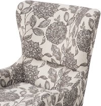 Modern Multi Gray Patterned Swoop Wing Accent Chair - Arianna-4