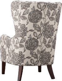 Modern Multi Gray Patterned Swoop Wing Accent Chair - Arianna-5