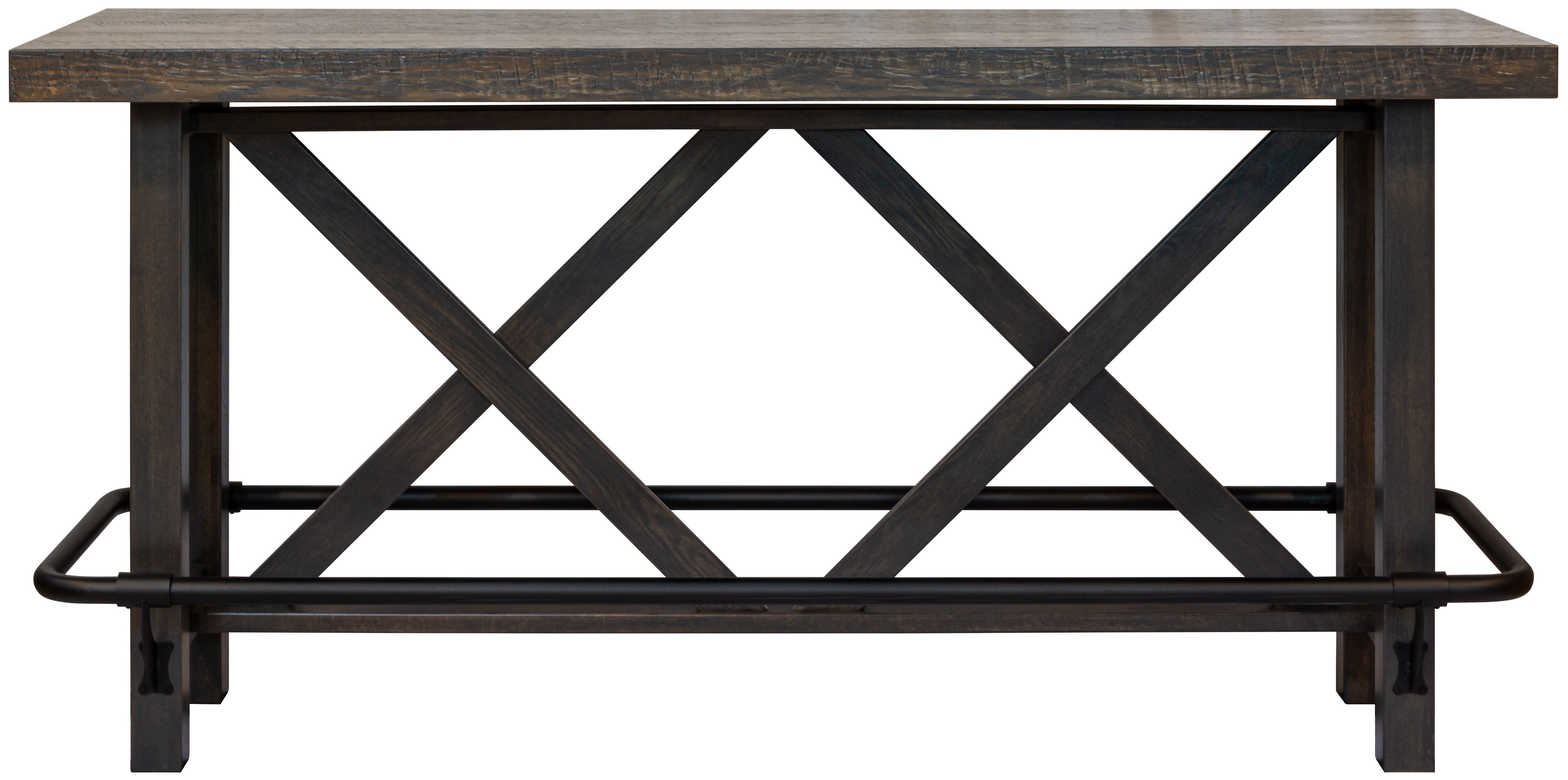 Manchester Oak and Metal Bar Height Table-1