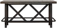 Manchester Oak and Metal Bar Height Table