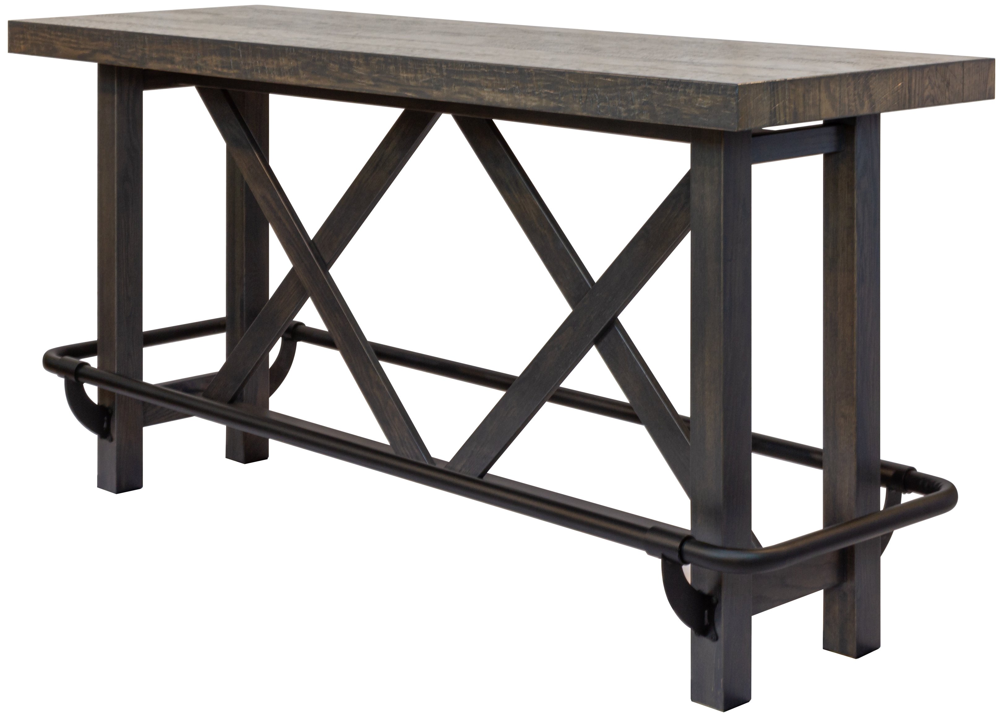 Manchester Oak and Metal Bar Height Table-2
