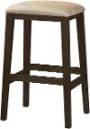 Black Upholstered 30 Inch Bar Stool - Manchester
