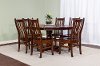 Cherry 5 Piece Dining Room Set with Slat Back Chairs - Abbey