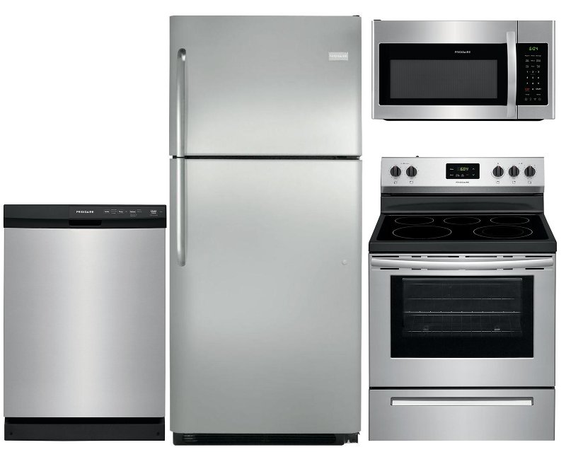 Frigidaire 4 Piece Electric Kitchen Appliance Package with 20.4 cu. ft