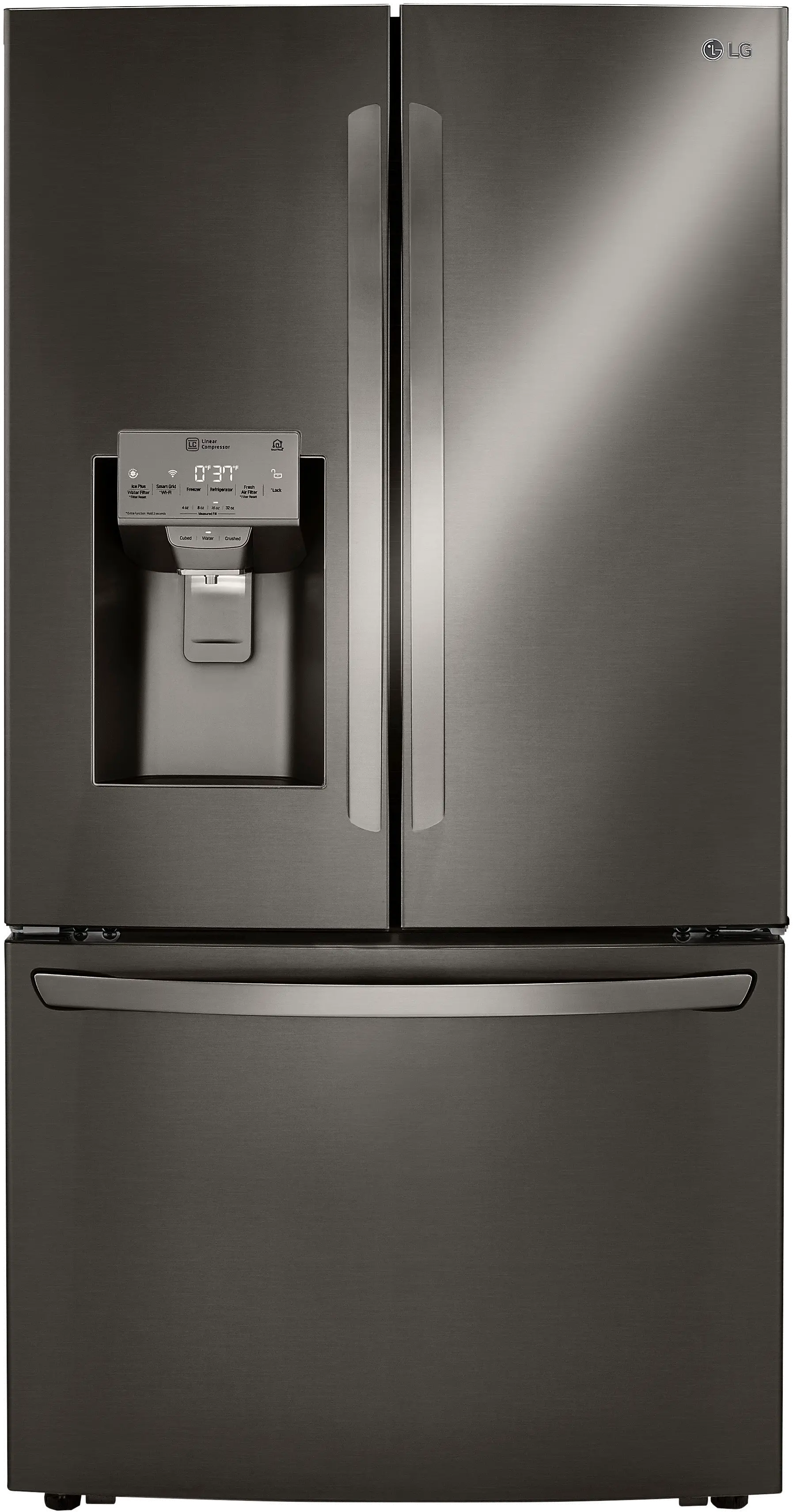 LRFXC2416D LG 23.5 cu ft French Door Refrigerator - Counter Depth Black Stainless Steel-1