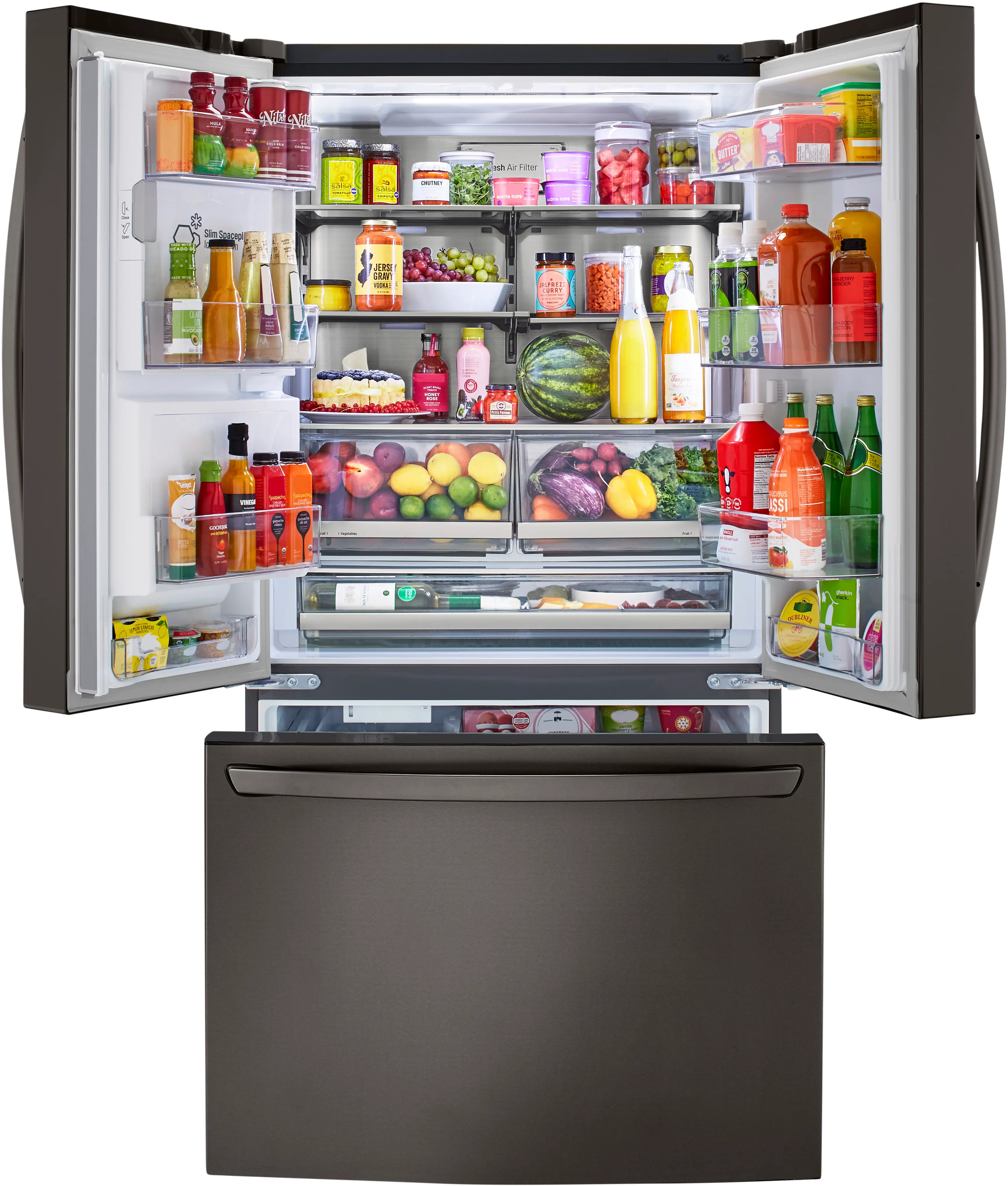 LRFXC2416D LG 23.5 cu ft French Door Refrigerator - Counter Depth Black Stainless Steel-2