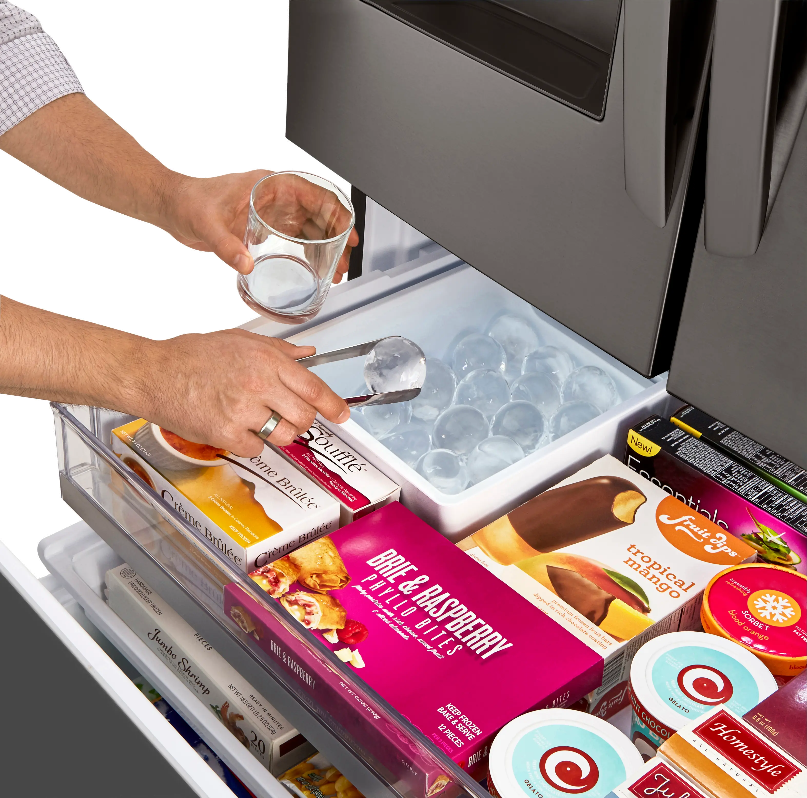 LRFXC2416D LG 23.5 cu ft French Door Refrigerator - Counter Depth Black Stainless Steel-8