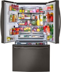LRFXC2416D LG 36 Inch Counter Depth French Door Smart Refrigerator with Craft Ice - 23.5 cu. ft., Black Stainless Steel-2