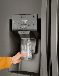 LRFXC2416D LG 36 Inch Counter Depth French Door Smart Refrigerator with Craft Ice - 23.5 cu. ft., Black Stainless Steel-3