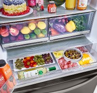 LRFXC2416D LG 36 Inch Counter Depth French Door Smart Refrigerator with Craft Ice - 23.5 cu. ft., Black Stainless Steel-4