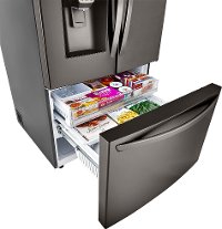 LRFXC2416D LG 36 Inch Counter Depth French Door Smart Refrigerator with Craft Ice - 23.5 cu. ft., Black Stainless Steel-7