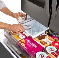 LRFXC2416D LG 36 Inch Counter Depth French Door Smart Refrigerator with Craft Ice - 23.5 cu. ft., Black Stainless Steel-8