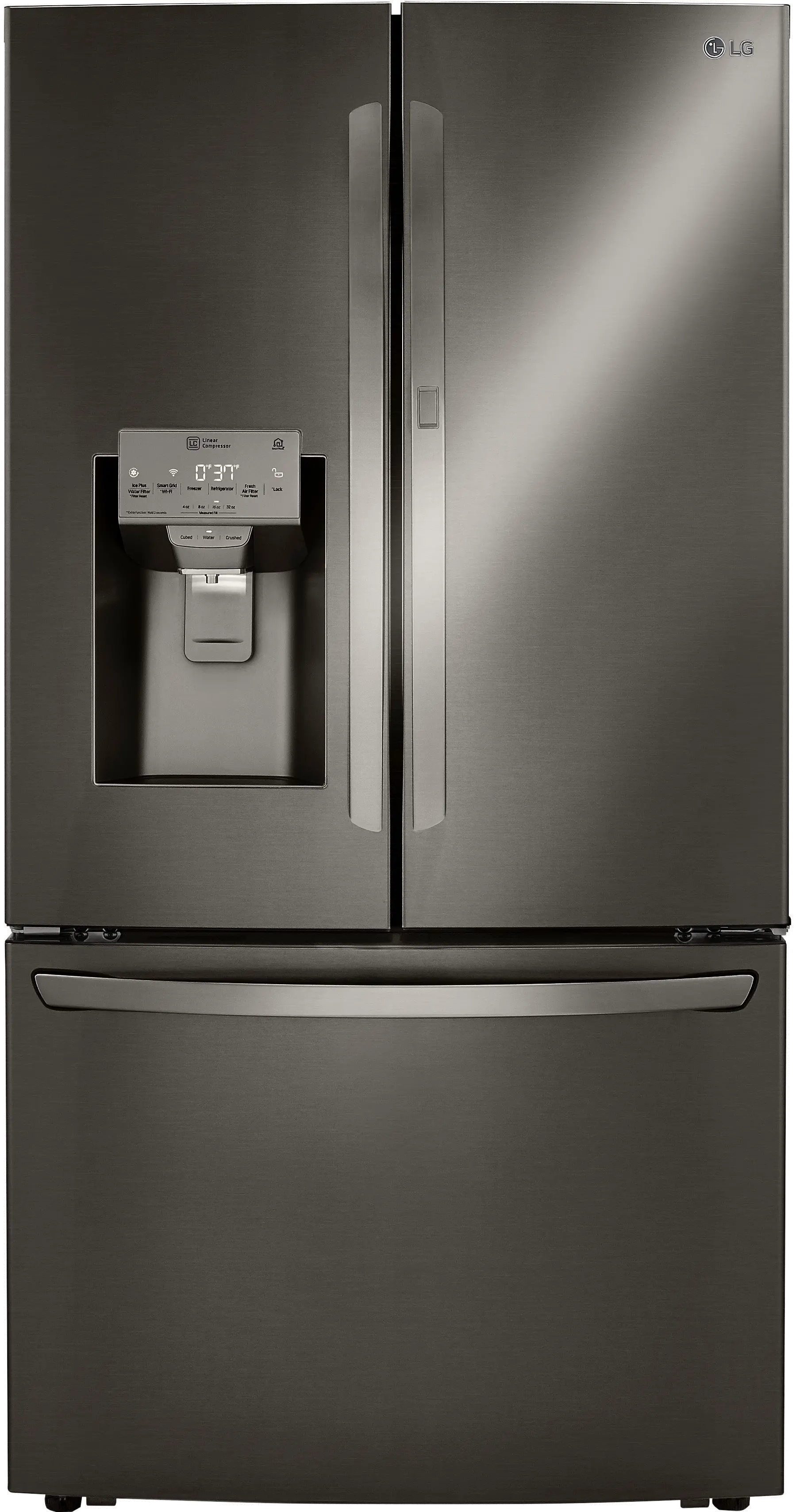 LRFDS3016D LG 29.7 cu ft French Door in Door Refrigerator - Black Stainless Steel-1