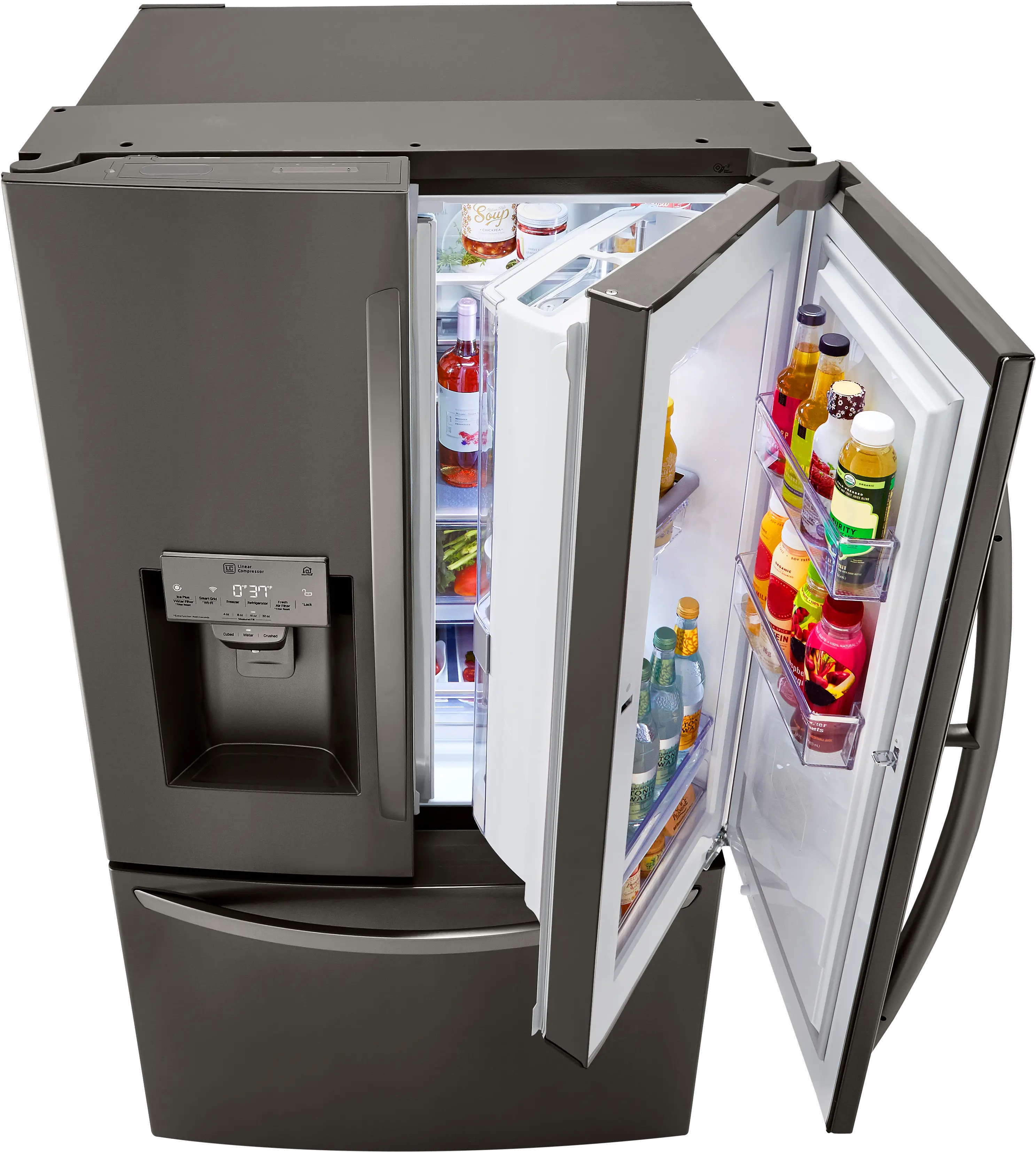 LRFDS3016D LG 29.7 cu ft French Door in Door Refrigerator - Black Stainless Steel-4