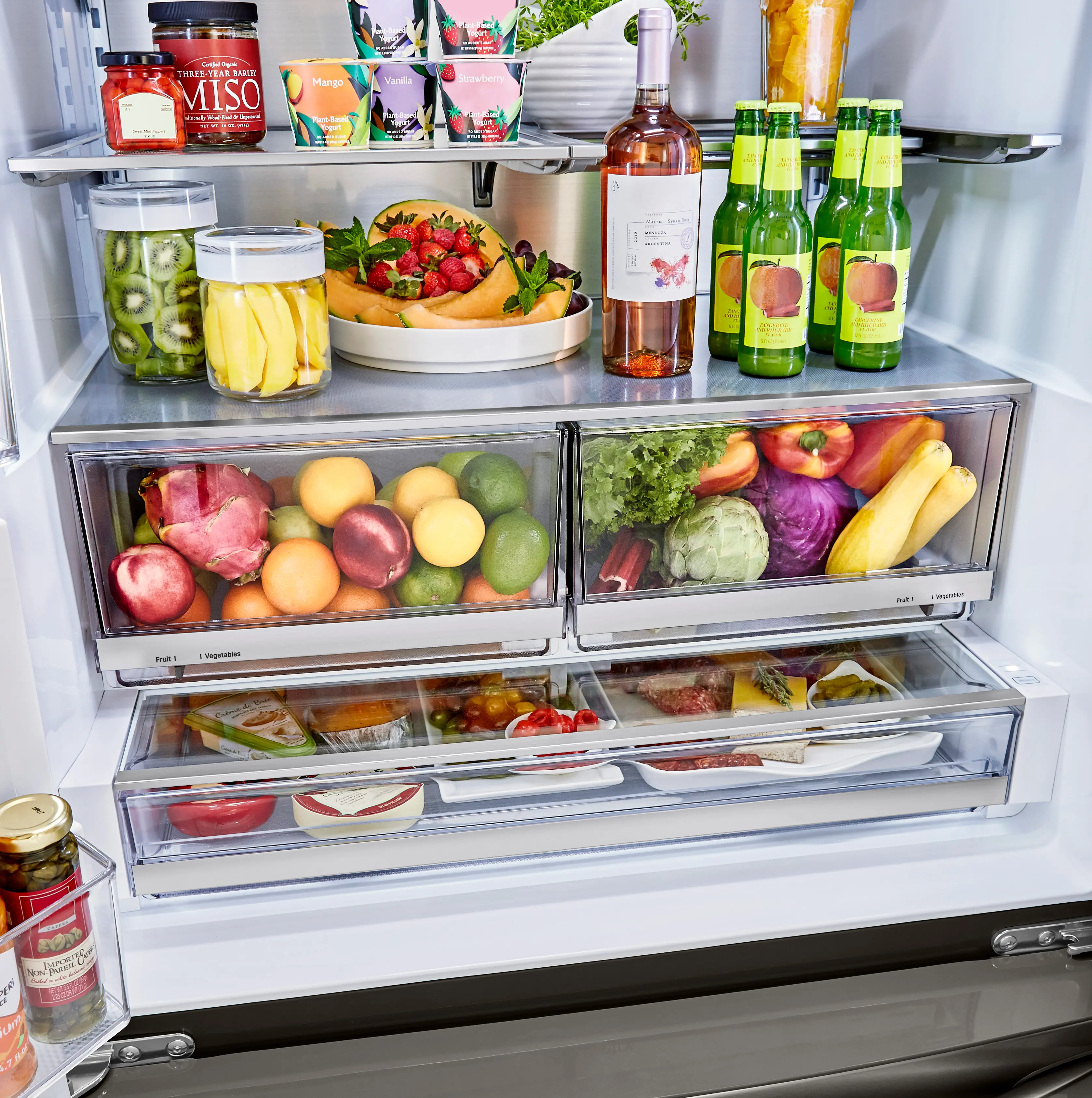 LRFDS3016D LG 29.7 cu ft French Door in Door Refrigerator - Black Stainless Steel-5