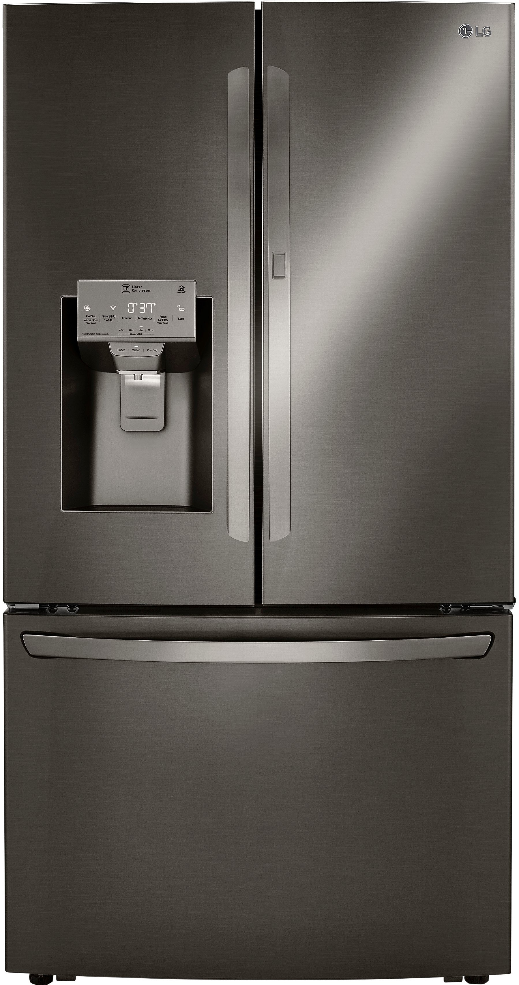 LRFDS3016D LG 29.7 cu ft French Door in Door Smart Refrigerator with Craft Ice - 36 W Black Stainless Steel-1
