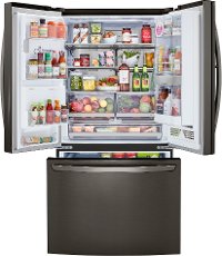 LRFDS3016D LG 36 Inch French Door in Door Smart Refrigerator with Craft Ice - 29.7 cu. ft., Black Stainless Steel-2