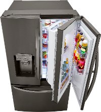 LRFDS3016D LG 36 Inch French Door in Door Smart Refrigerator with Craft Ice - 29.7 cu. ft., Black Stainless Steel-4