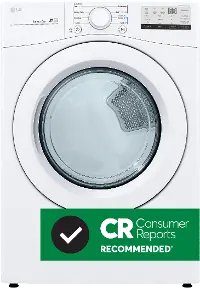 DLG3401W LG Ultra-Large Capacity Gas Dyer - 7.4 cu. ft. White