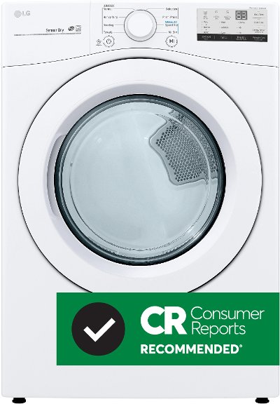 DLG3401W LG Ultra-large Capacity Gas Dyer - 7.4 cu. ft. White