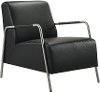 Modern Faux Black Leather Accent Chair - Kuala