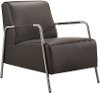 Modern Coffee Brown Faux Leather Accent Chair - Kuala