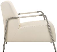 Modern Faux White Leather Accent Chair - Kuala-4