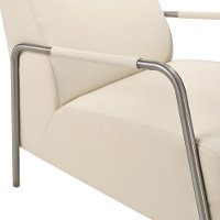 Modern Faux White Leather Accent Chair - Kuala-5