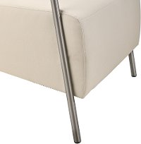 Modern Faux White Leather Accent Chair - Kuala-7