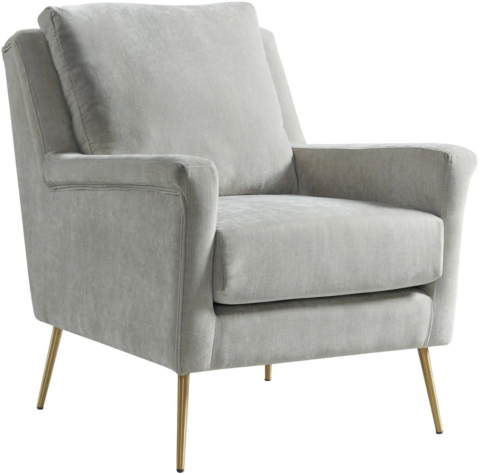 Cambridge Mid Century Modern Dove Gray Accent Chair-1